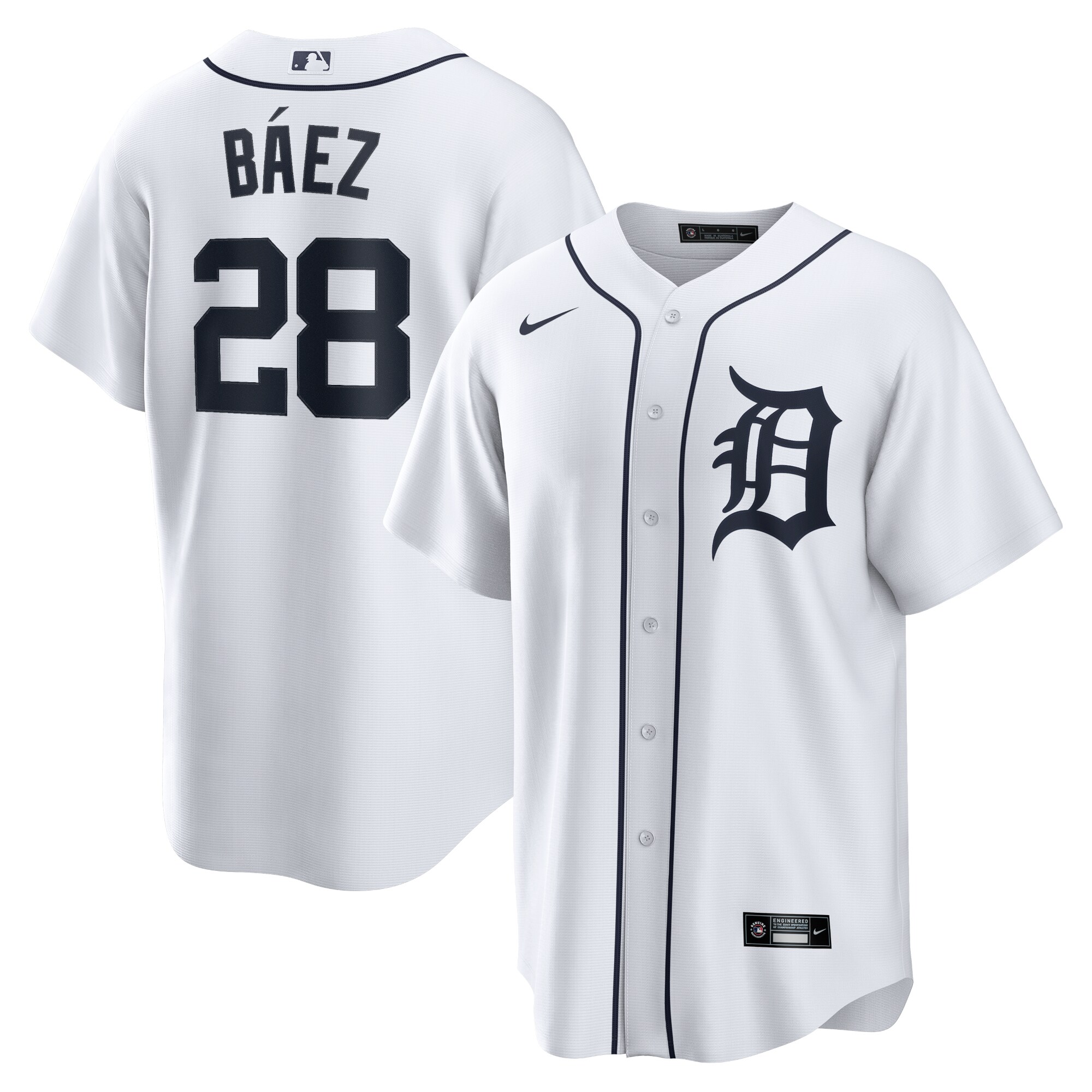Detroit Tigers Javier Baez White Home Player MLB Jersey Men's