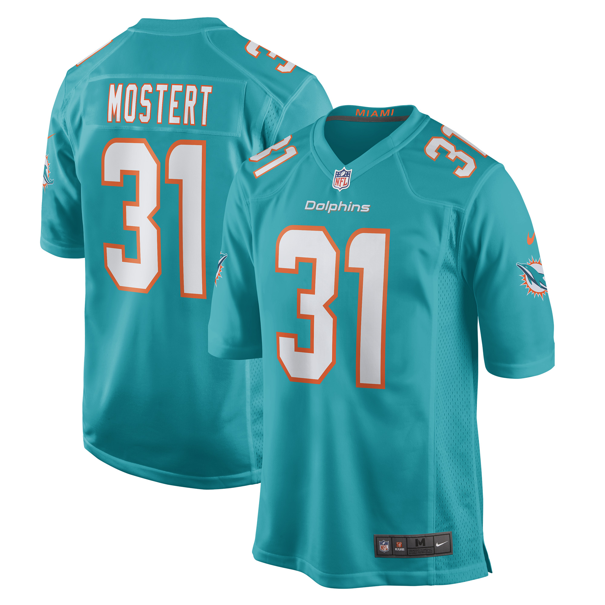 Miami Dolphins Raheem Mostert Aqua Game NFL Jersey Men's