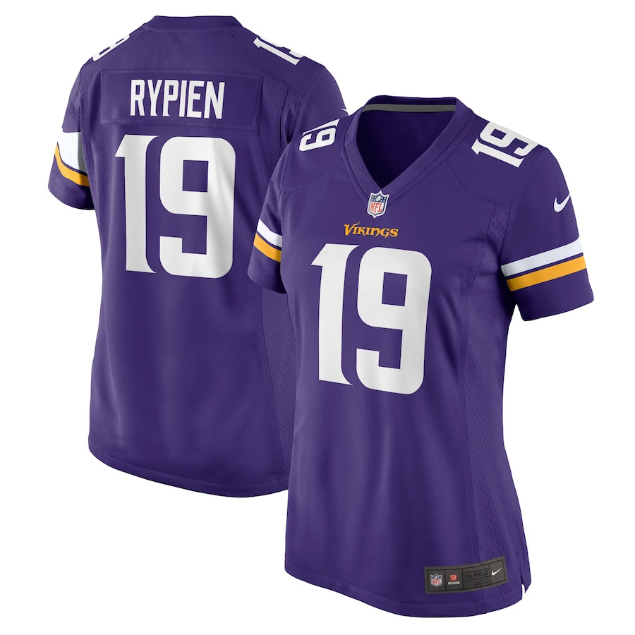 Brett Rypien 19 Minnesota Vikings Game Purple NFL Jersey Women's