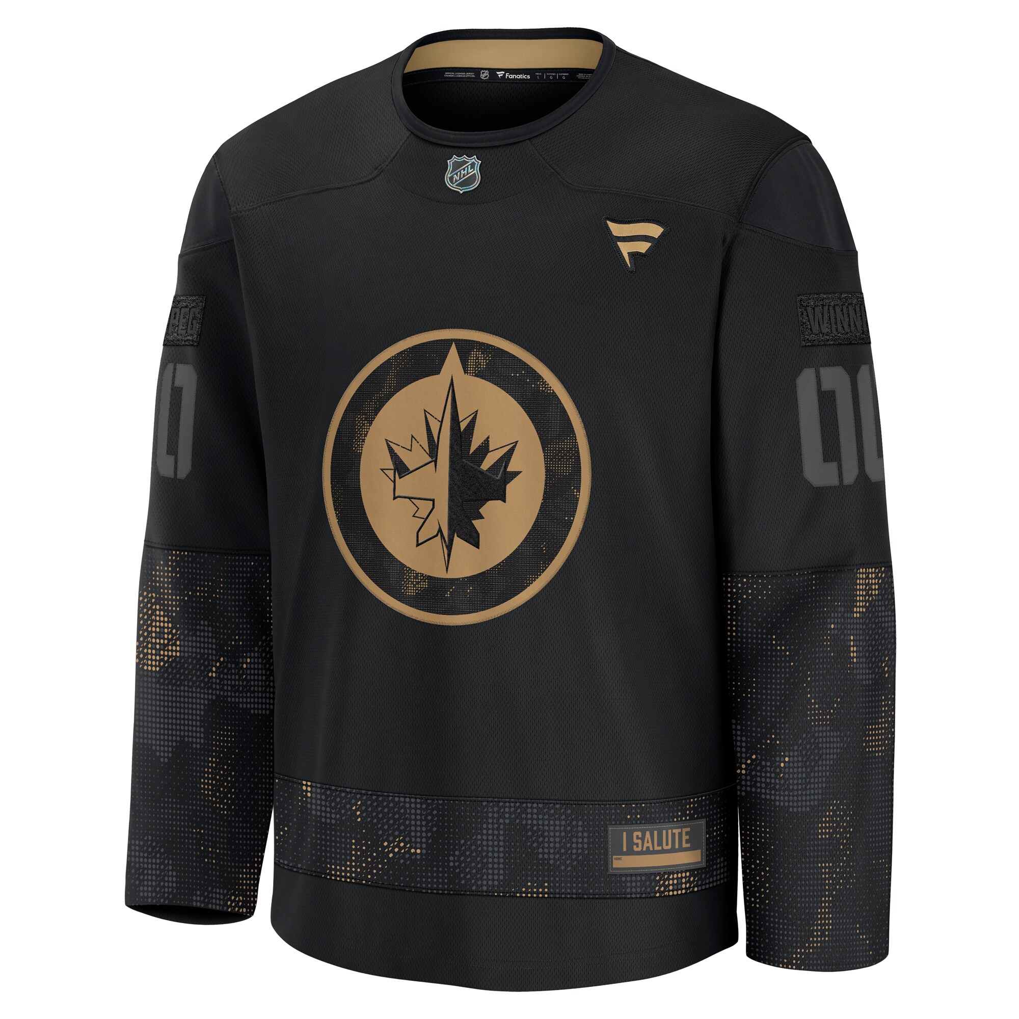 Winnipeg Jets Black 2024 Military Appreciation Custom Practice NHL Jersey Men's