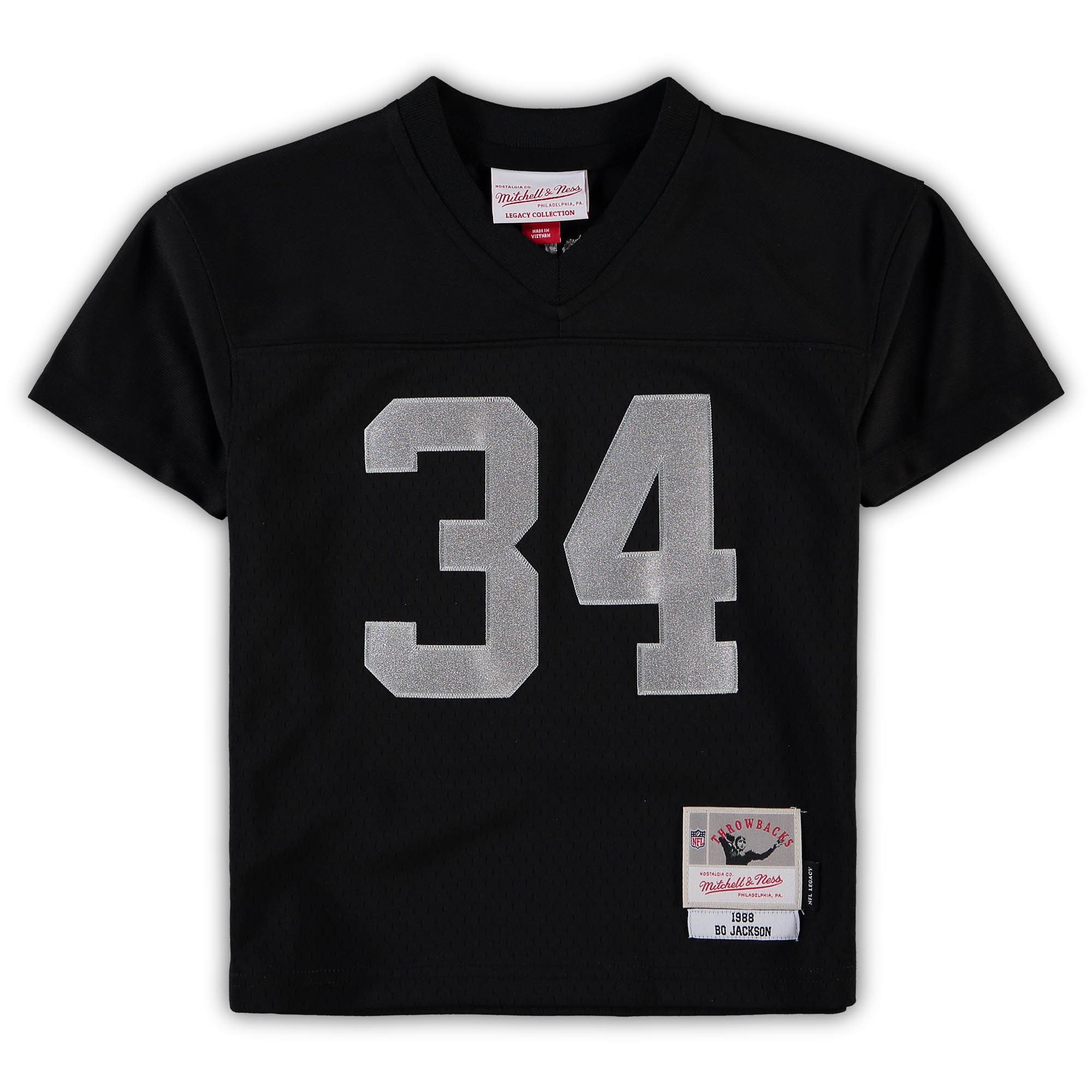 Preschool Las Vegas Raiders Bo Jackson Mitchell Ness Black 1988 Retired Player Legacy NFL Jersey Men's