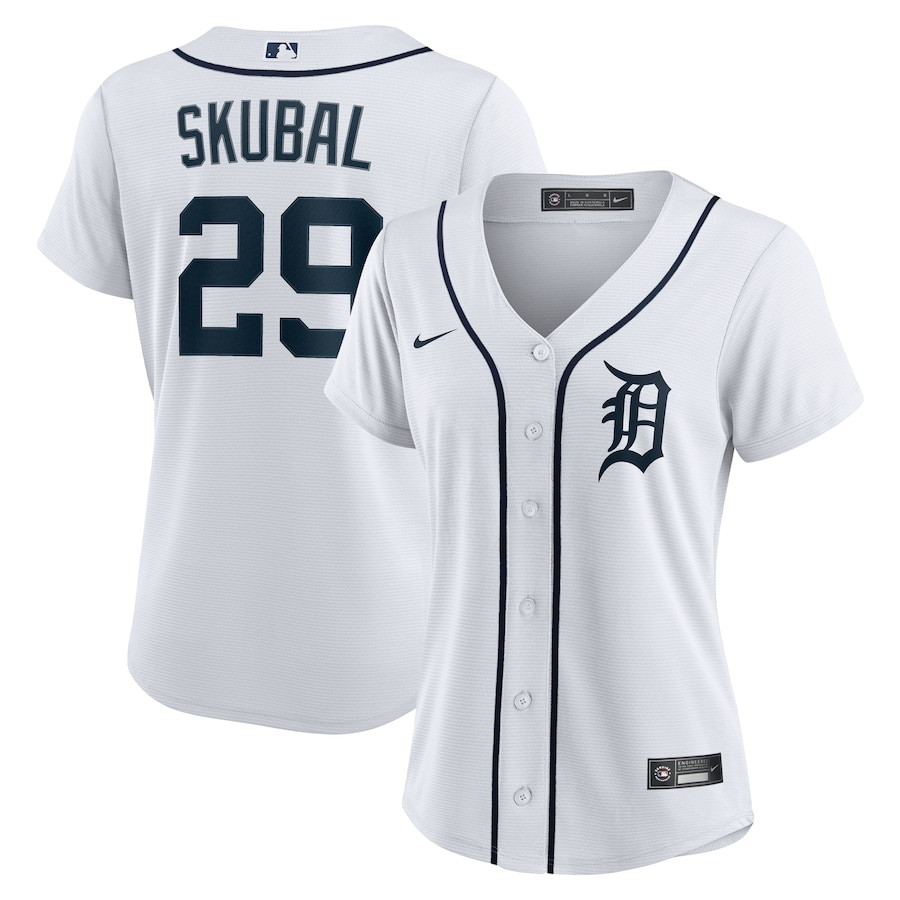 Tarik Skubal 29 Detroit Tigers Home Player White MLB Jersey Women's