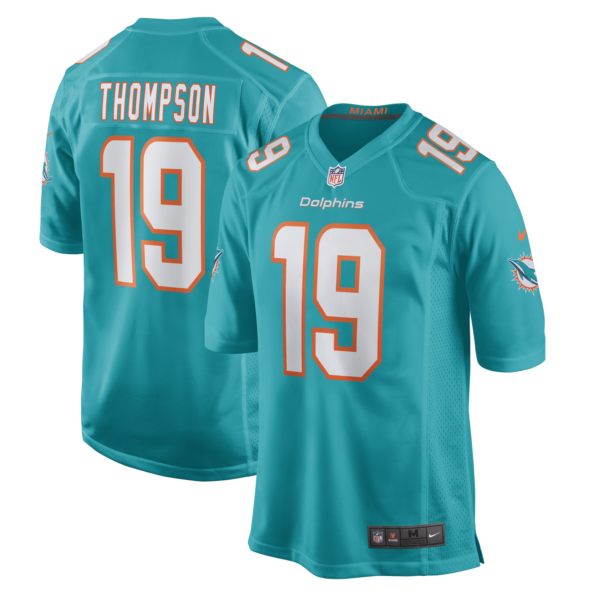 Miami Dolphins Skylar Thompson Aqua Game Player NFL Jersey Men's