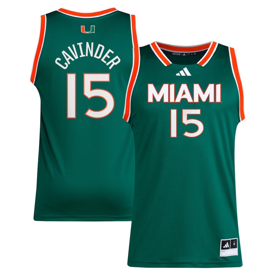 Hanna Cavinder 15 Miami Hurricanes Green NCAA Jersey Men's