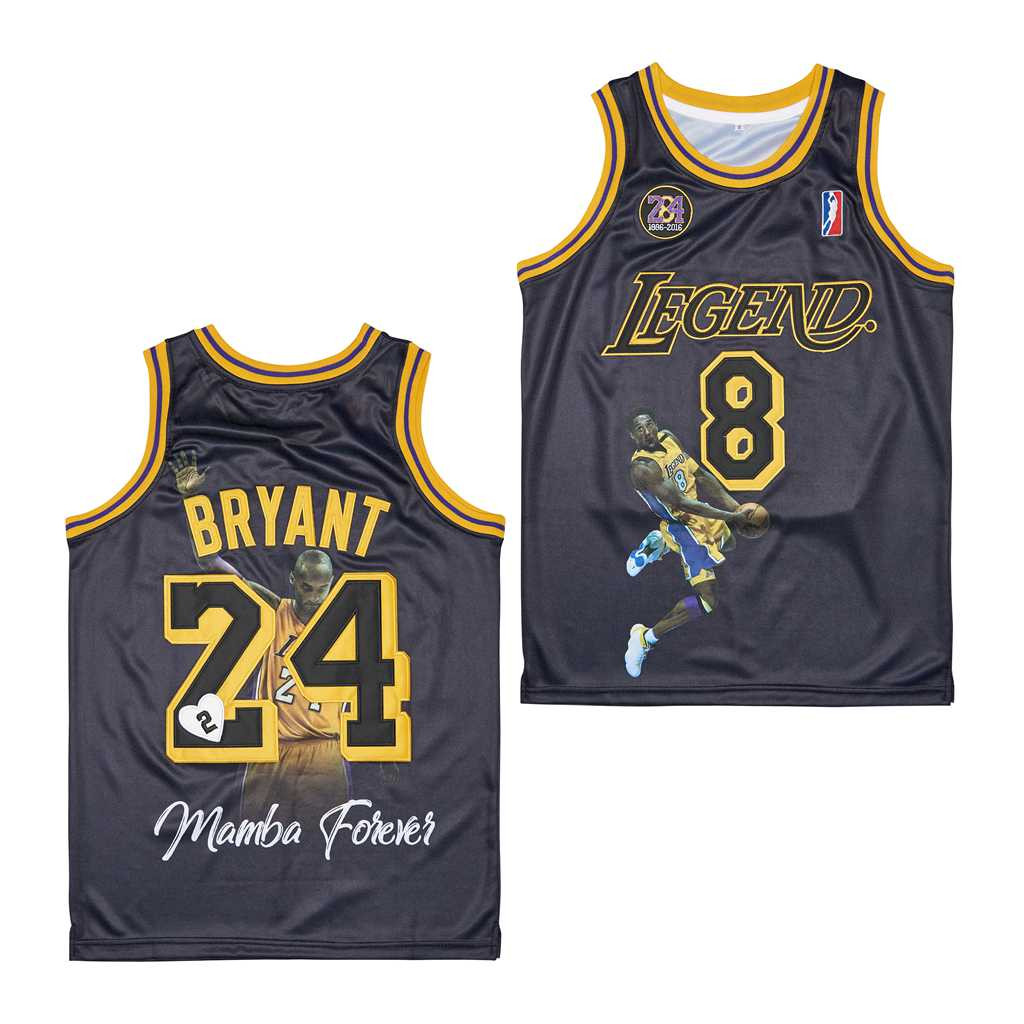 Kobe Bryant Hall Of Fame Legacy Throwback Swingman Black NBA Jersey Men's
