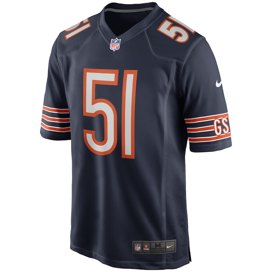 Dick Butkus 51 Chicago Bears Game Retired Navy NFL Jersey Men's