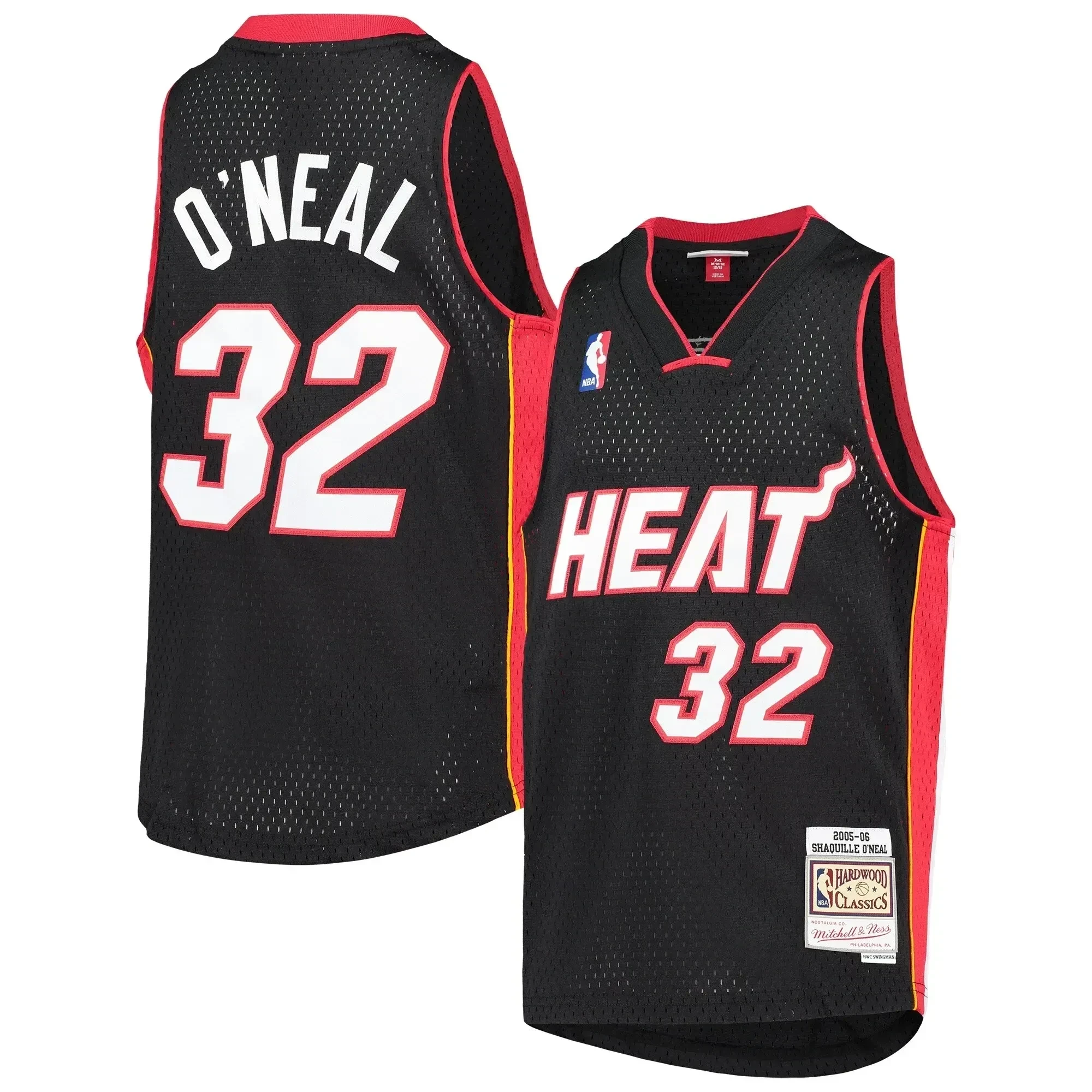 Shaquille O'neal Miami Heat Mitchell&Nes 2005-06 Hardwood Classics Swingman Black NBA Jersey Youth