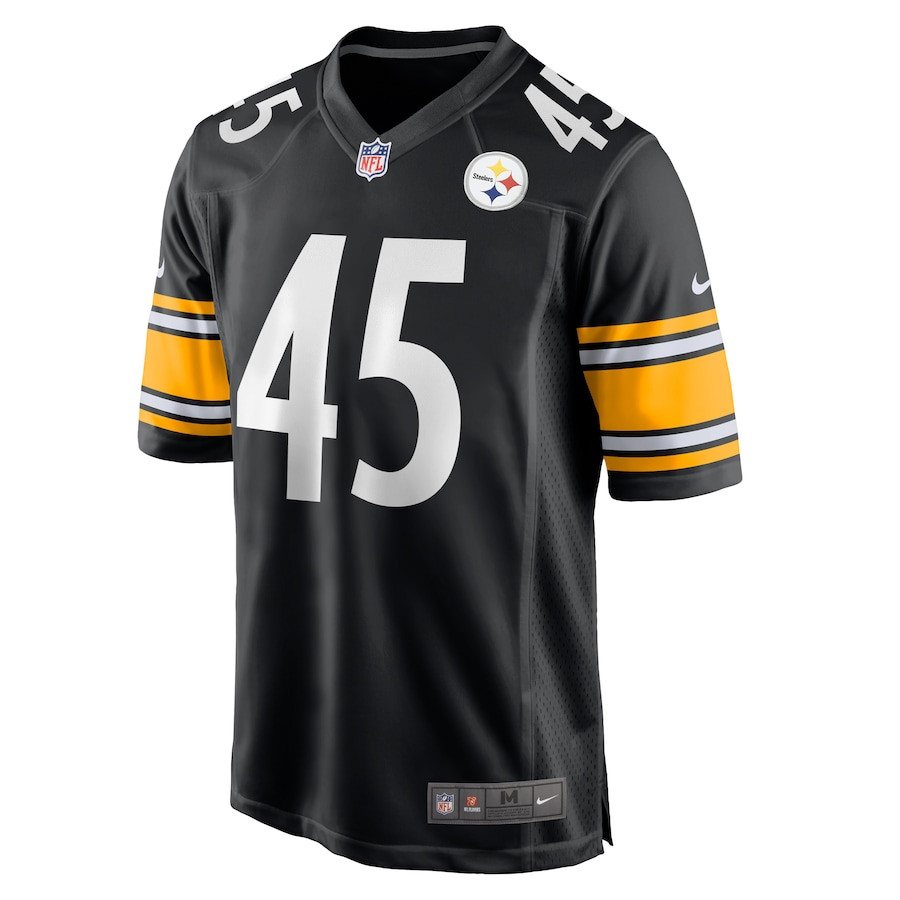 Jack Colletto 45 Pittsburgh Steelers Game Black NFL Jersey Men's