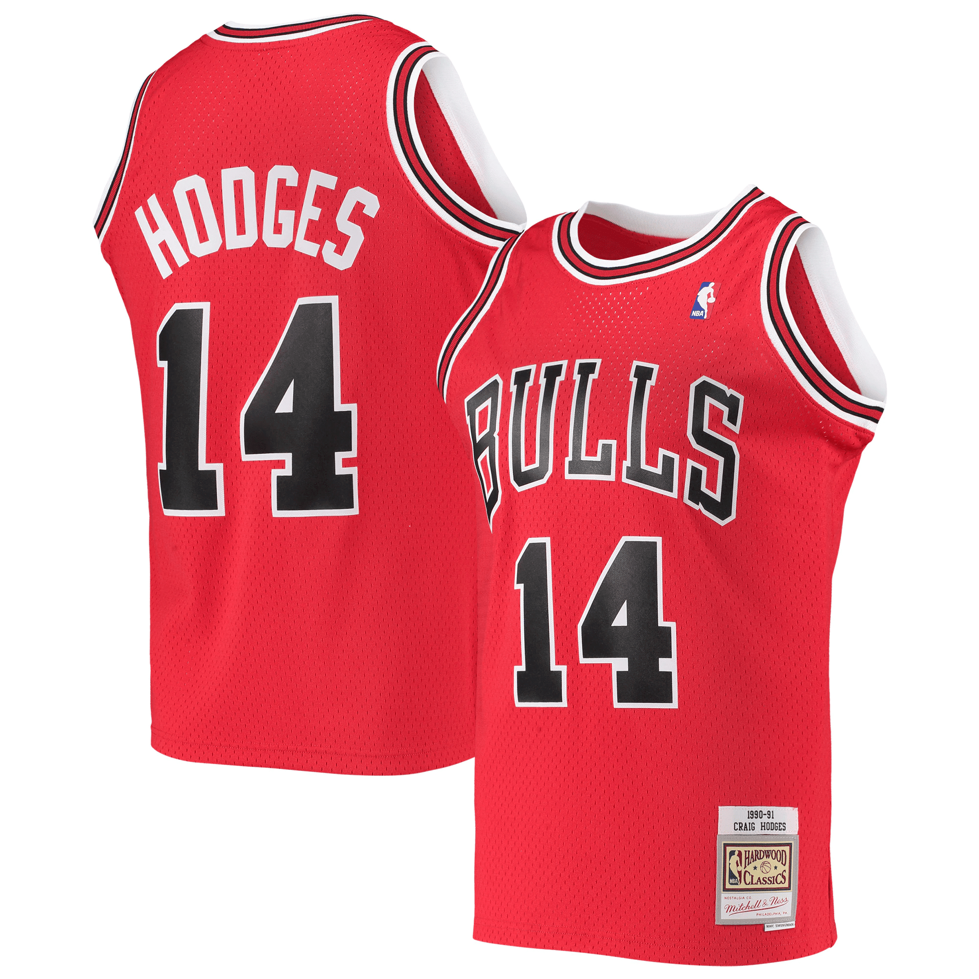 Craig Hodges Chicago Bulls Mitchell Ness 1991-92 Hardwood Classics Swingman Red NBA Jersey Men's