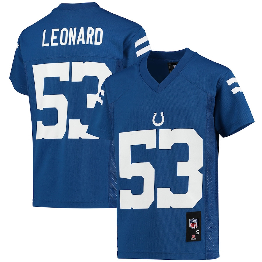 Shaquille Leonard 53 Indianapolis Colts Royal NFL Jersey Youth