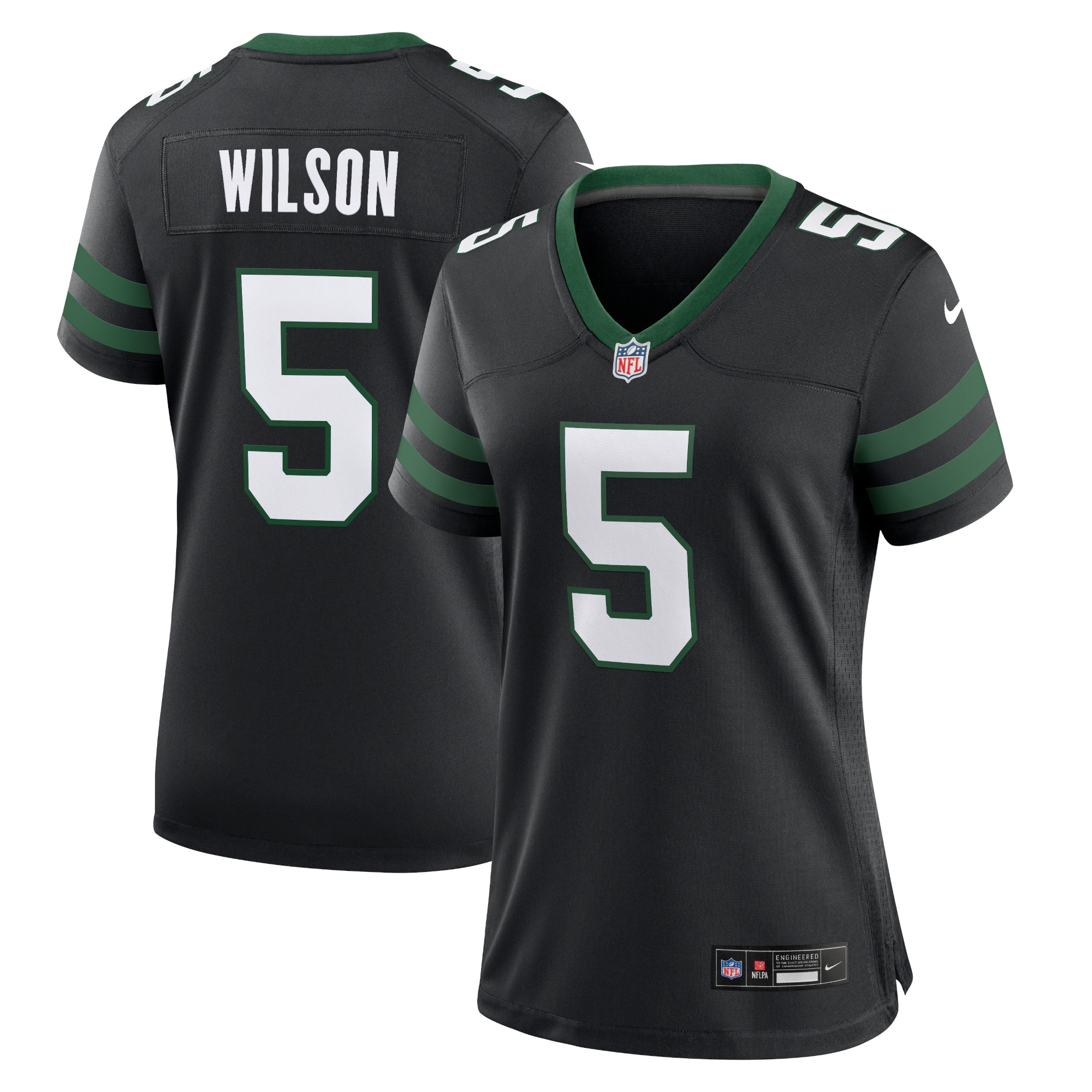 New York Jets Garrett Wilson Legacy Black Alternate Game NFL Jersey Women's