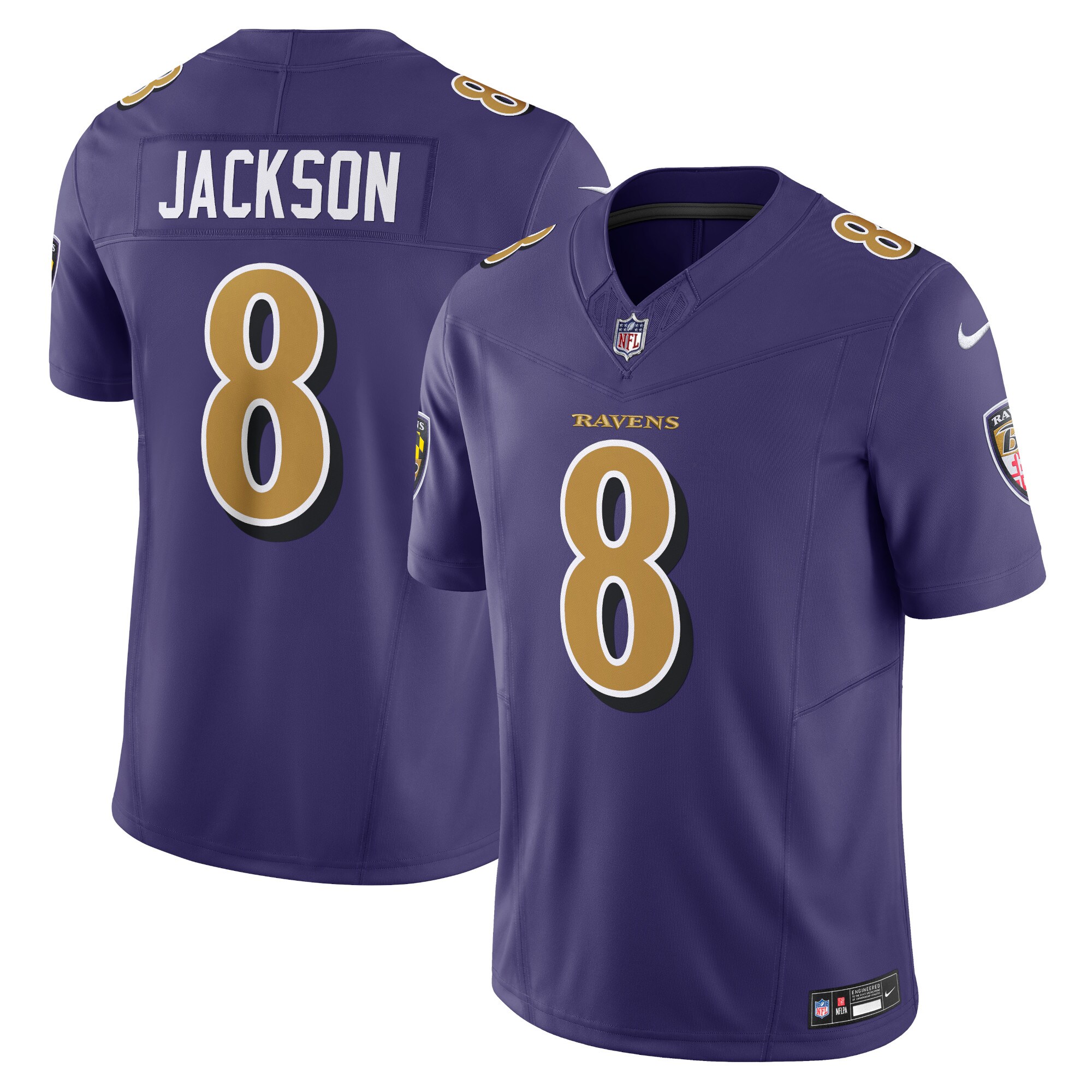 Baltimore Ravens Lamar Jackson Purple Vapor F.U.S.E. Limited NFL Jersey Men's