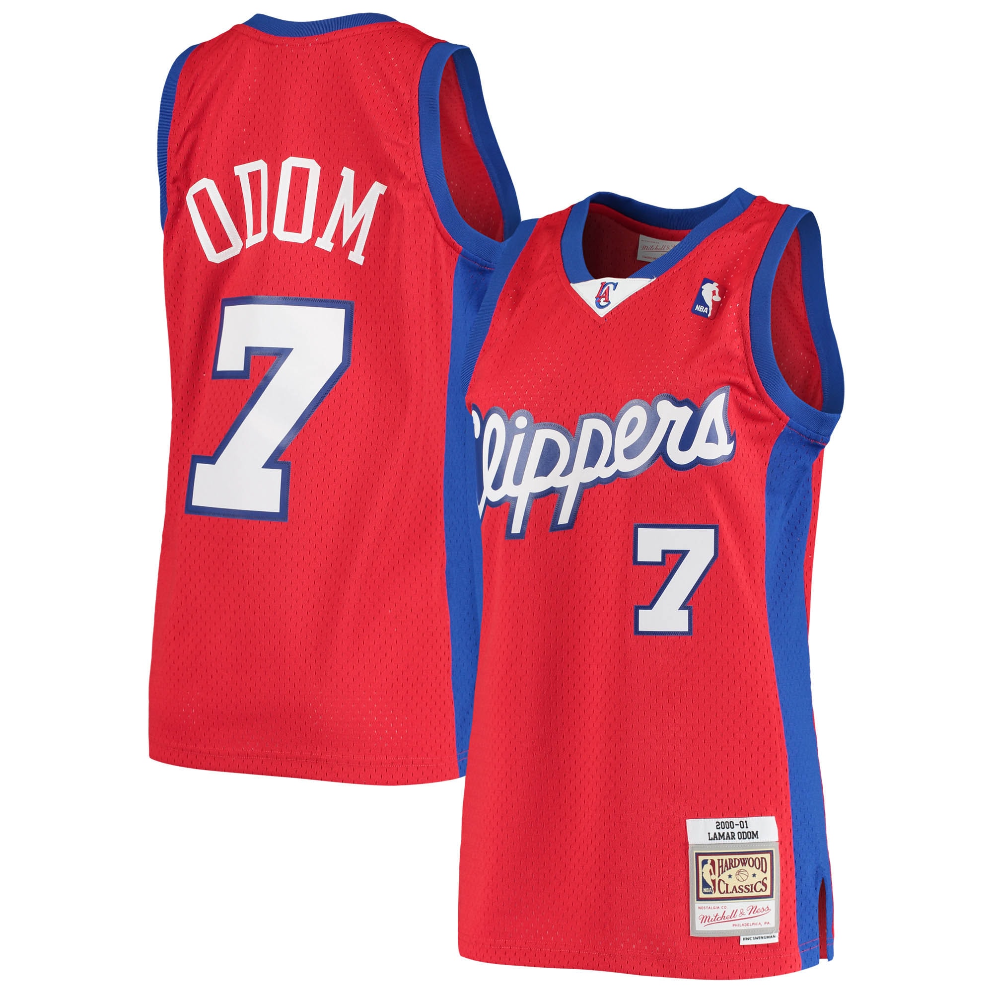 Mitchell Ness Lamar Odom Red Los Angeles Clippers 2000/01 Hardwood Classics Swingman Statement Edition NBA Jersey Men's