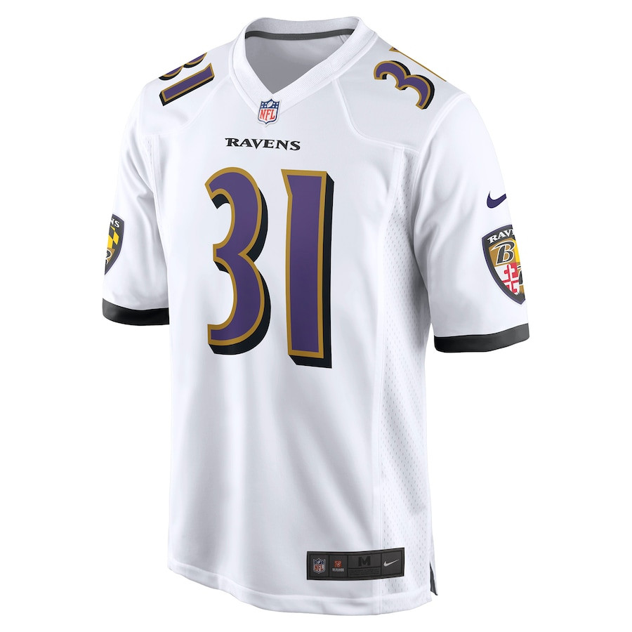 Jamal Lewis 31 Baltimore Ravens Retired Game White NFL Jersey Men's