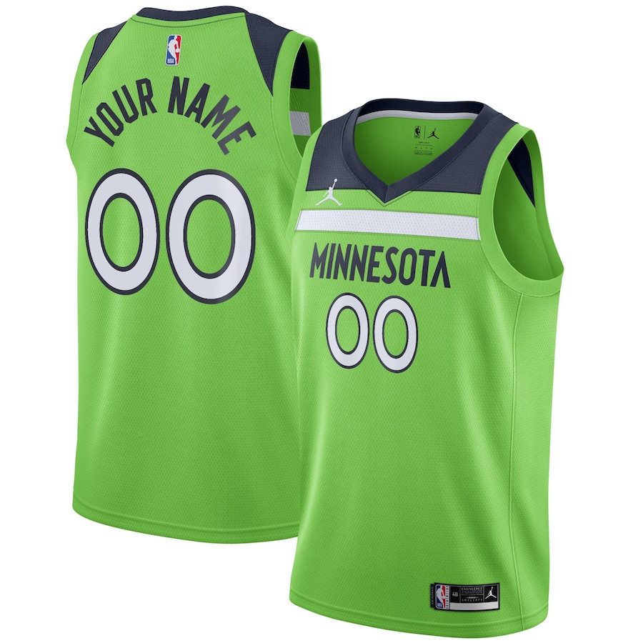 Minnesota Timberwolves 2023/24 Statement Swingman Custom Green NBA Jersey Men's