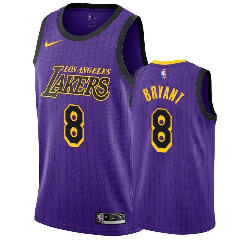Los Angeles Lakers Kobe Bryant 8 City Purple NBA Jersey Men's