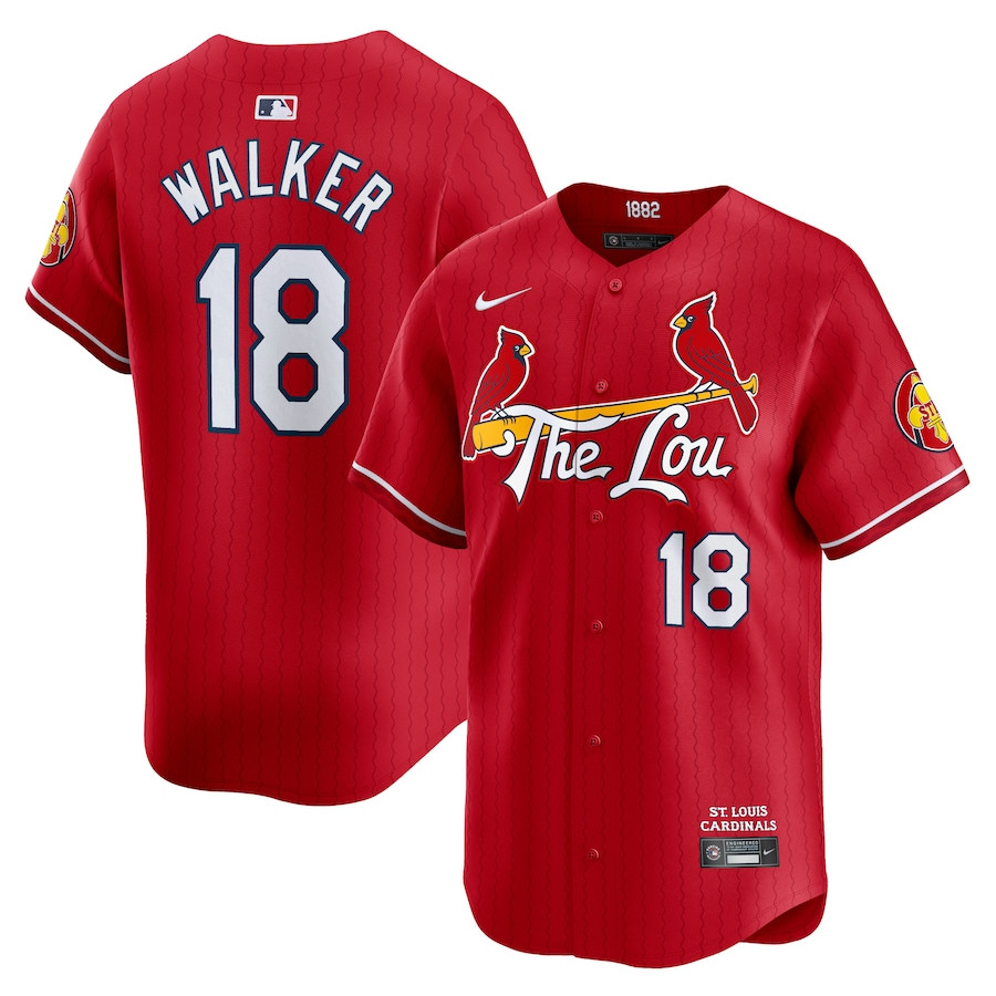 Jordan Walker 18 St. Louis Cardinals 2024 City Connect Limited Red MLB Jersey Men's