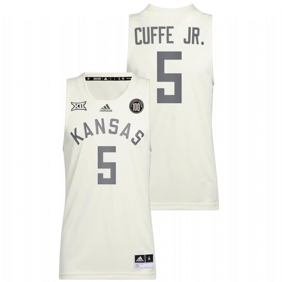 Kyle Cuffe Jr. White Kansas Jayhawks 2022 College Reverse Retro NCAA Jersey Men's
