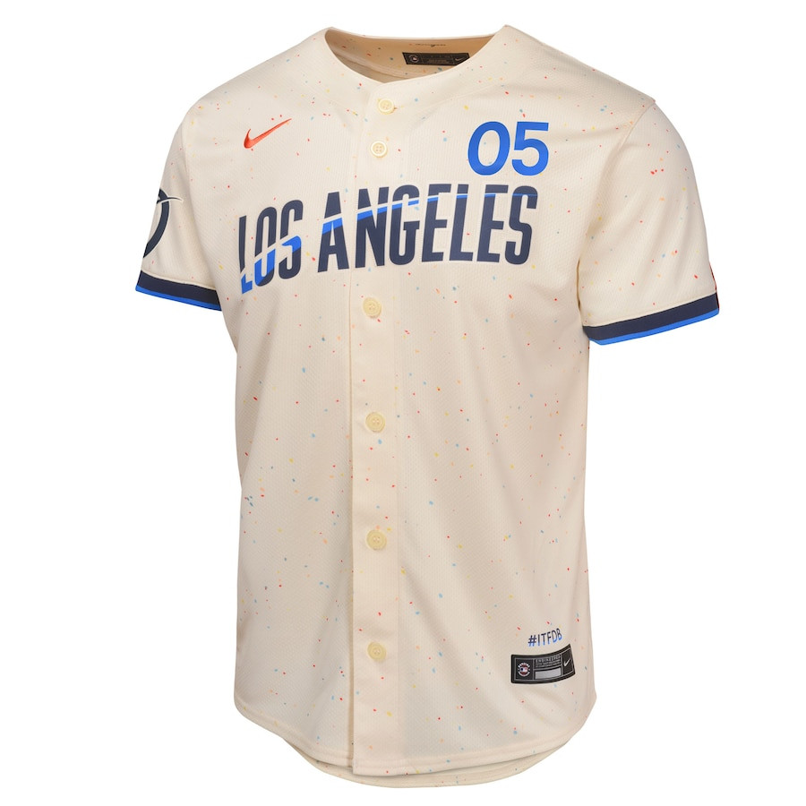 Freddie Freeman 5 Los Angeles Dodgers 2024 City Connect Limited Cream MLB Jersey Youth