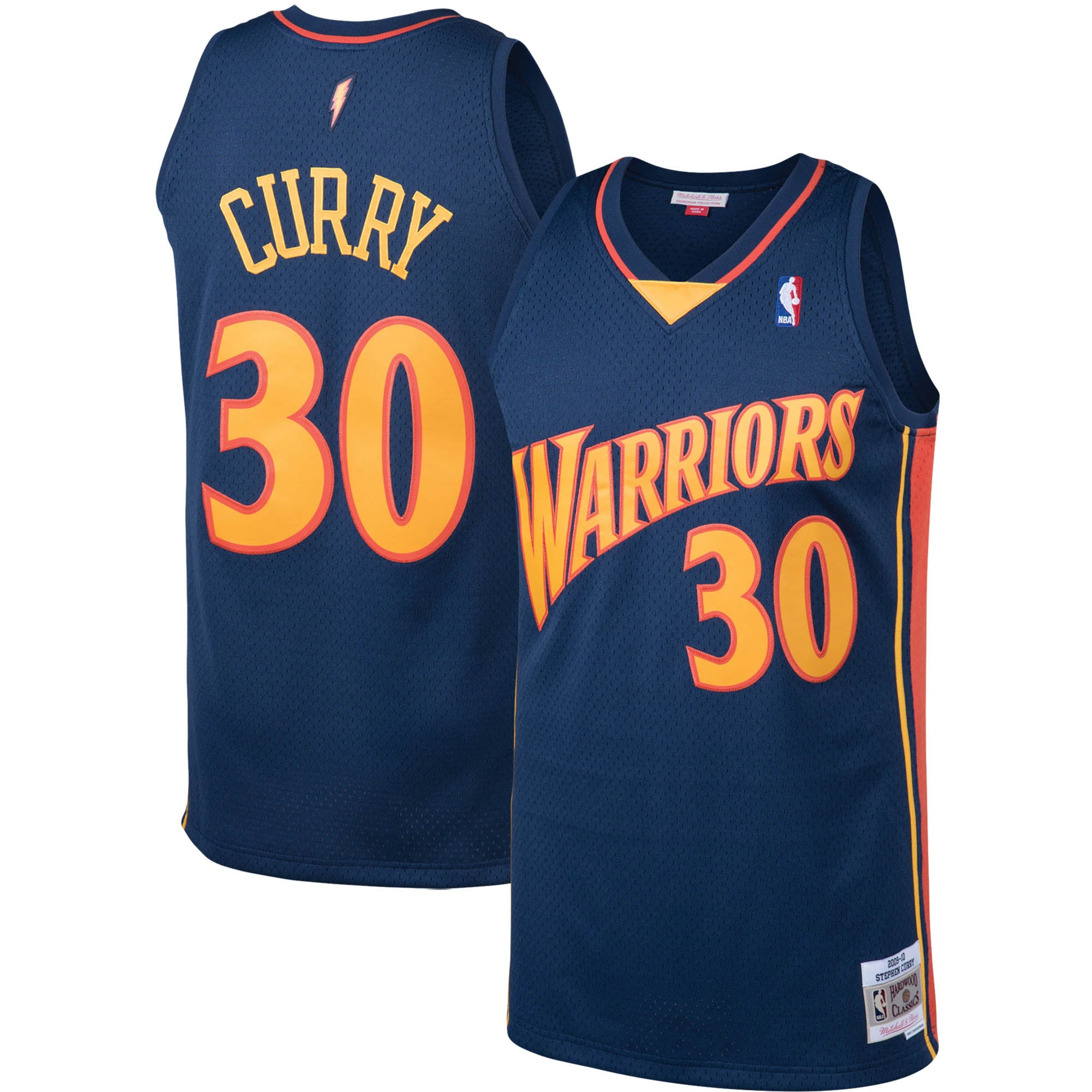 Mitchell Ness Stephen Curry Navy Golden State Warriors Big Tall Hardwood Classics NBA Jersey Men's