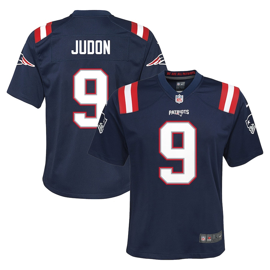 Matthew Judon 9 New England Patriots Game Navy NFL Jersey Youth