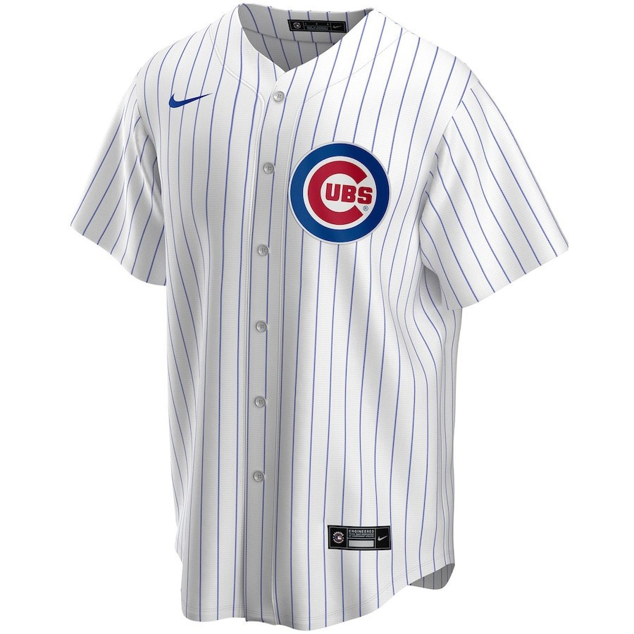 Chicago Cubs Home Custom White MLB Jersey Men's