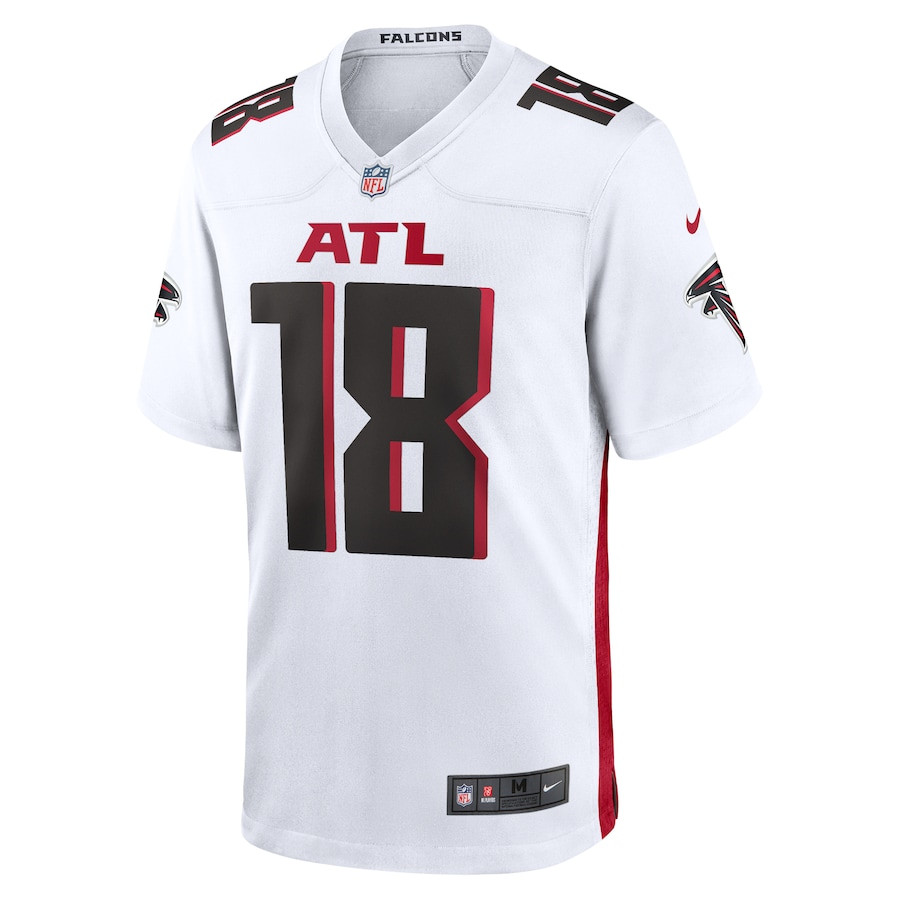 Kirk Cousins 18 Atlanta Falcons Game White NFL Jersey Men's