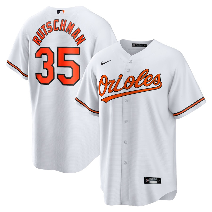 Adley Rutschman 35 Baltimore Orioles Home White MLB Jersey Men's