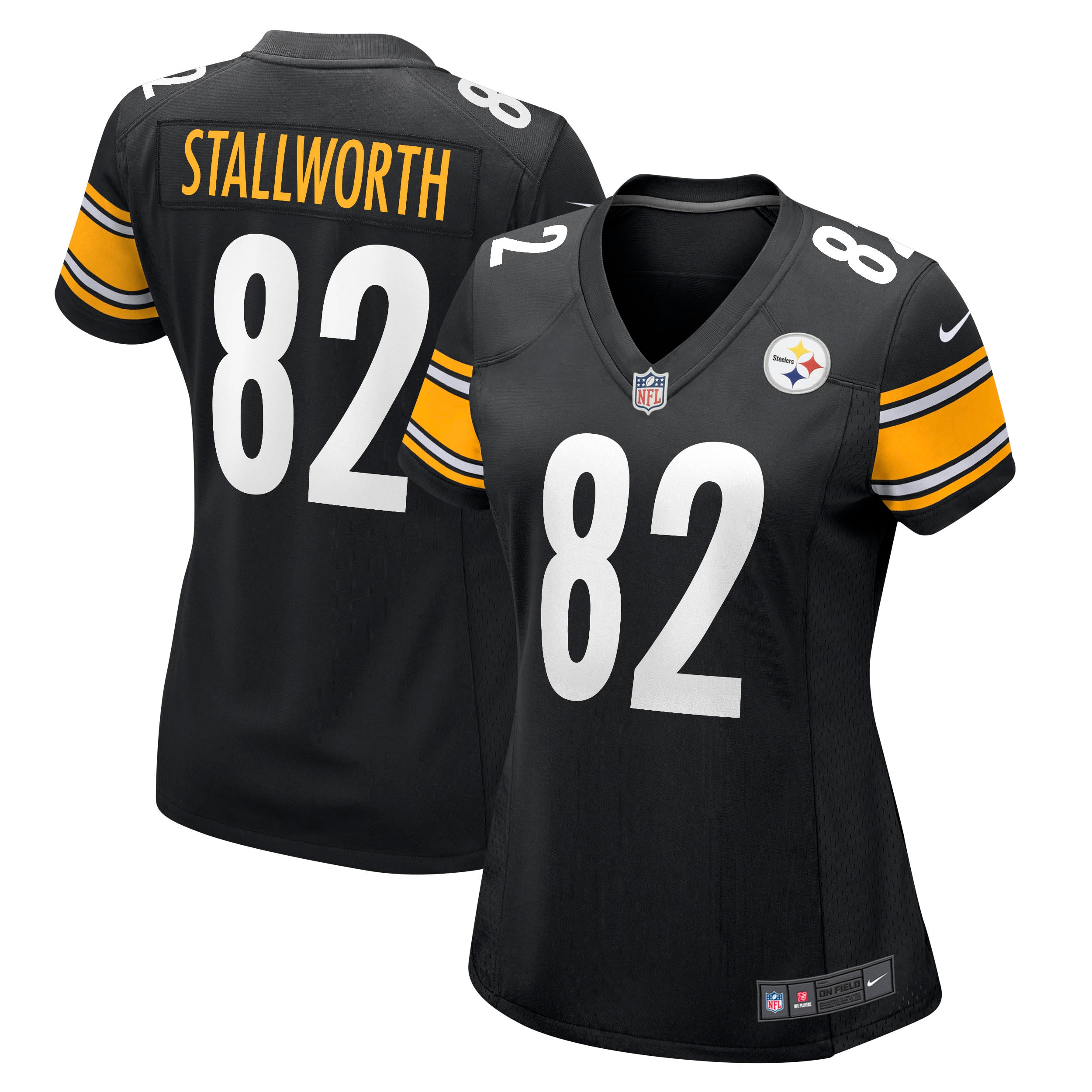 Pittsburgh Steelers John Stallworth Black Retired Player NFL Jersey Women's