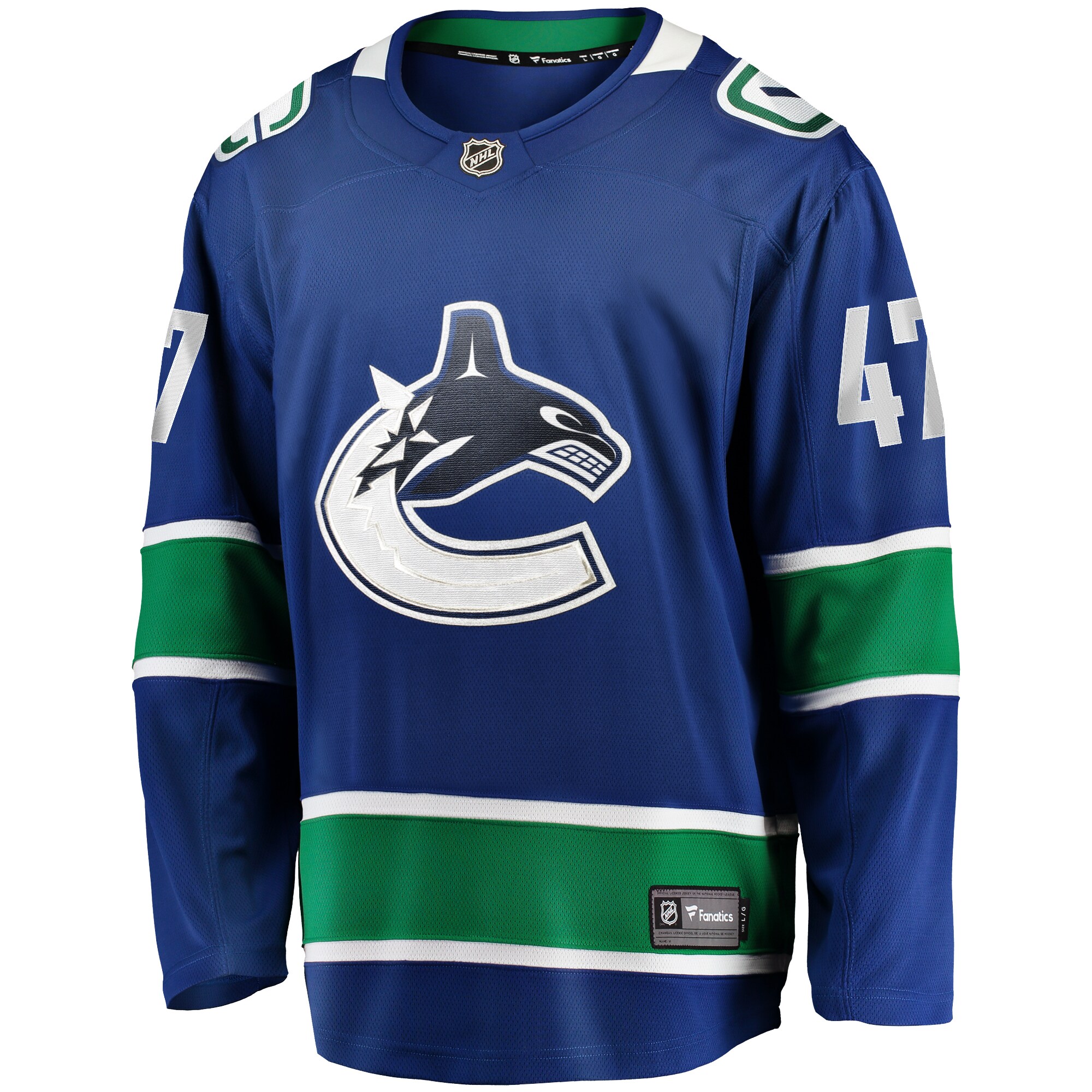 Vancouver Canucks Noah Juulsen Blue Home Premier Breakaway Player NHL Jersey Men's
