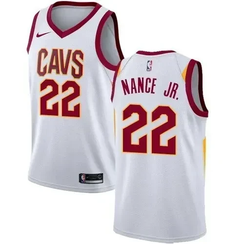 Cleveland Cavaliers 22 Larry Nance Jr. Association Swingman White NBA Jersey Men's