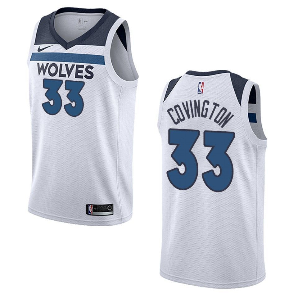 Minnesota Timberwolves 33 Robert Covington Association Swingman White NBA Jersey Men's