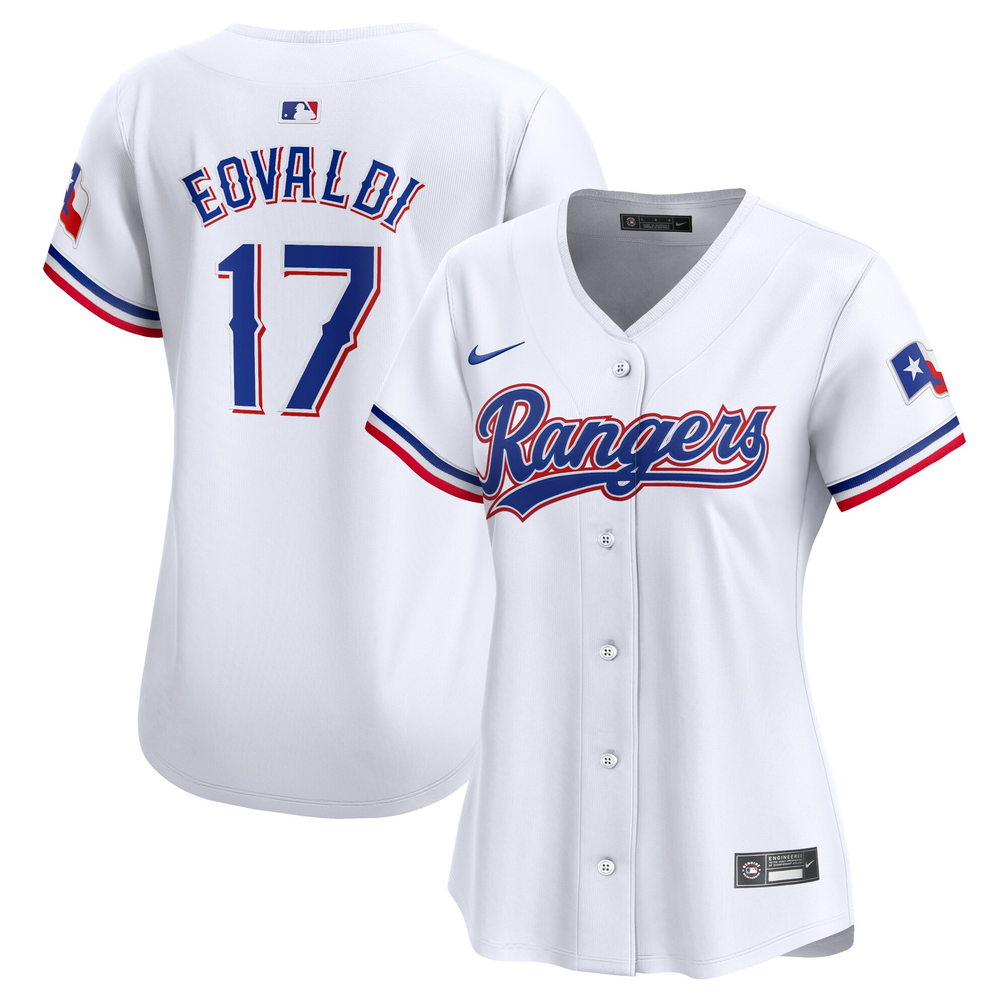 Texas Rangers Nathan Eovaldi White Home Limited Player MLB Jersey Women's