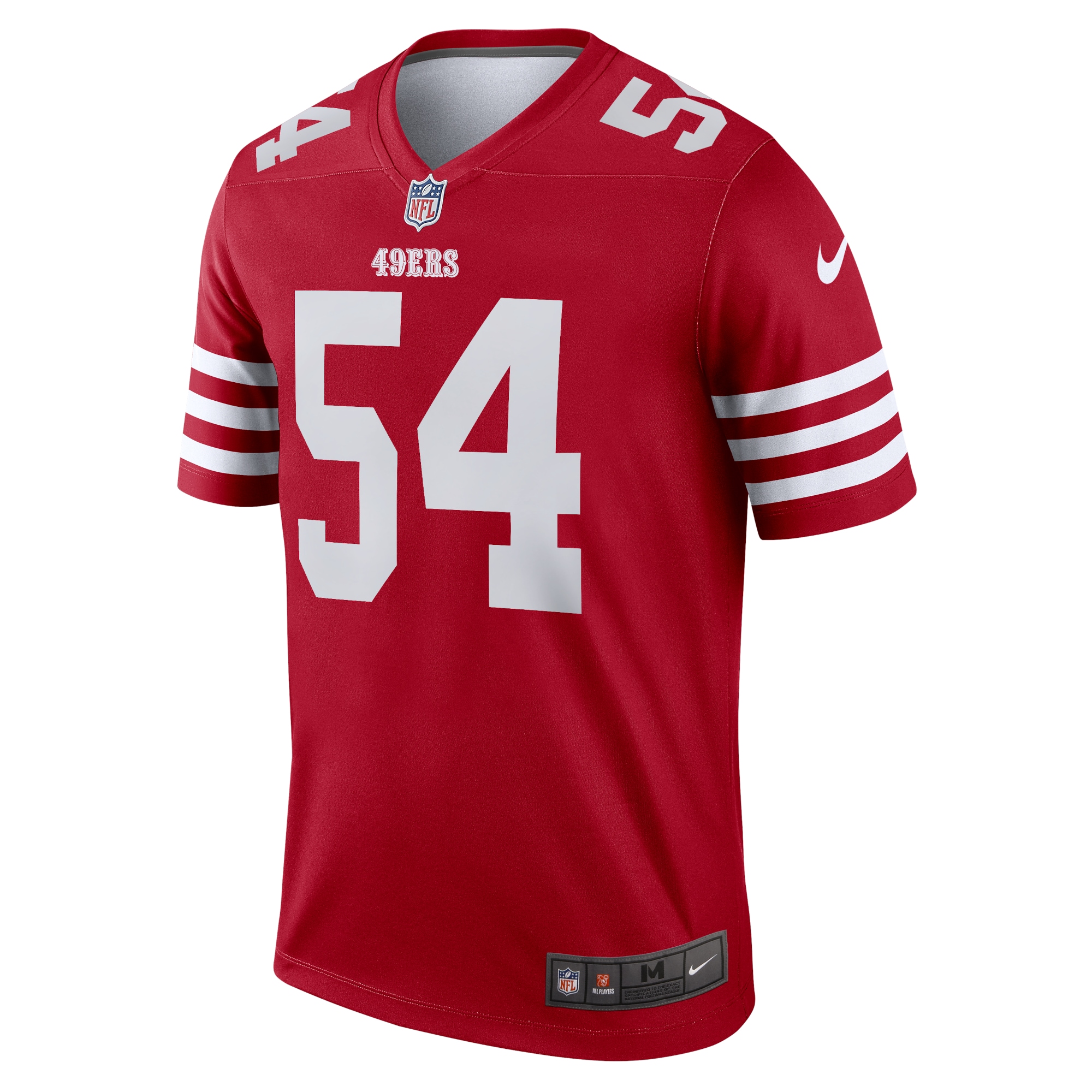 San Francisco 49ers Fred Warner Scarlet Team Legend Player Performance Top NFL Jersey Men's