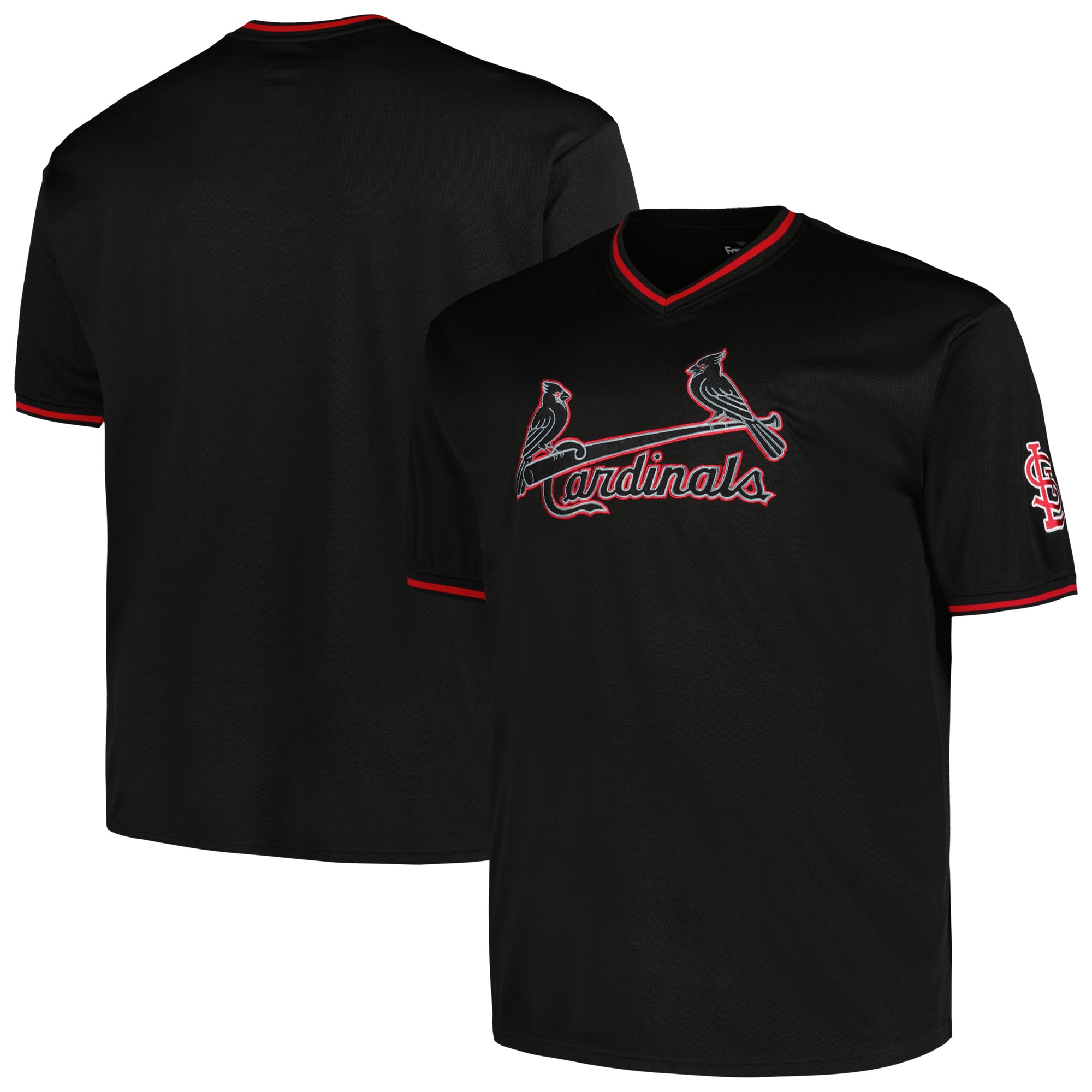St. Louis Cardinals Profile Black Big Tall Pop Fashion MLB Jersey Men's