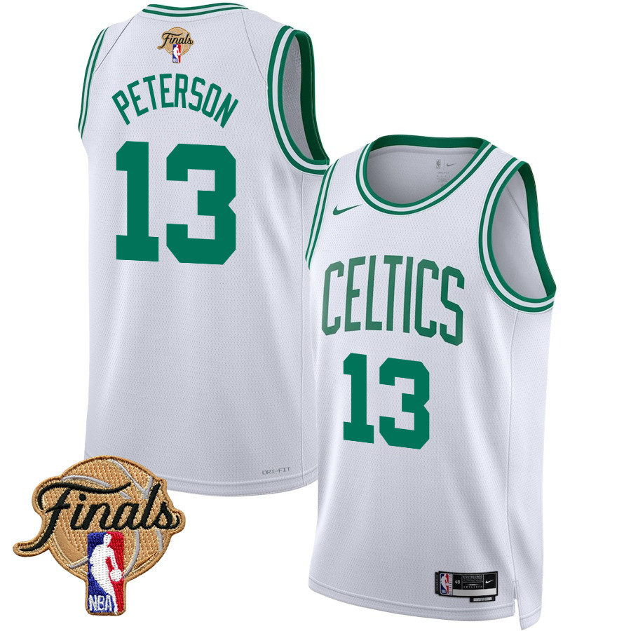 Drew Peterson 13 Boston Celtics 2024 FINALS PATCH Swingman Association Editio White NBA Jersey Men's