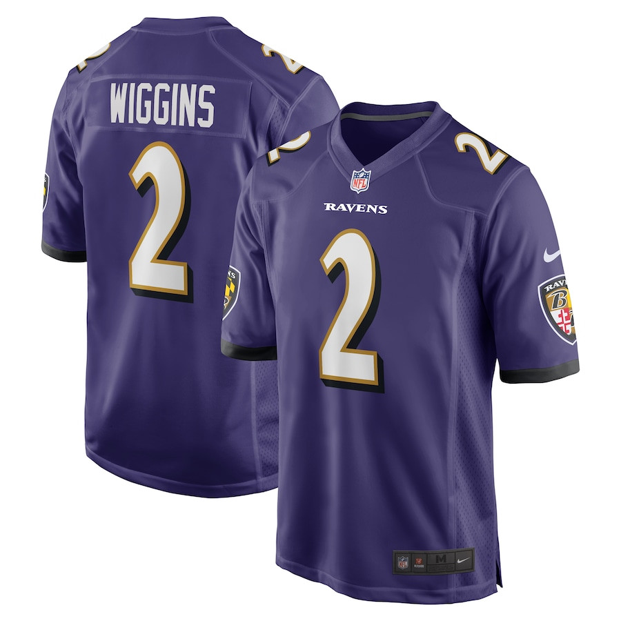Nate Wiggins 2 Baltimore Ravens Player Game Men NFL Jersey Men's