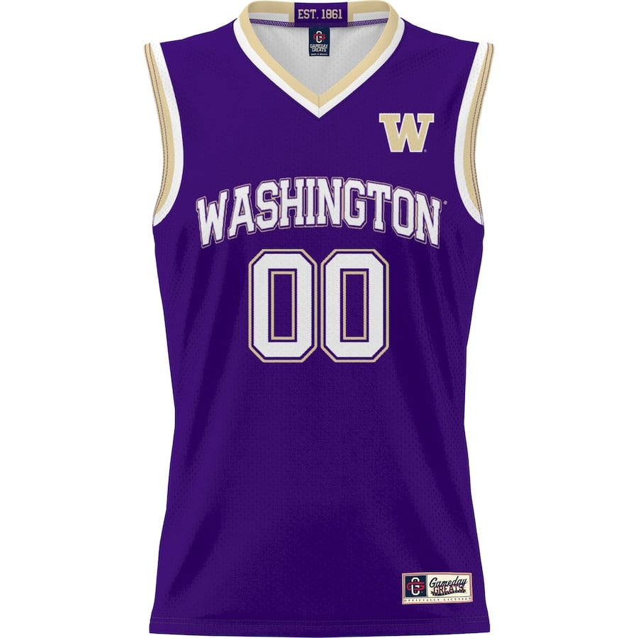 Washington Huskies NIL Custom Purple NCAA Jersey Men's