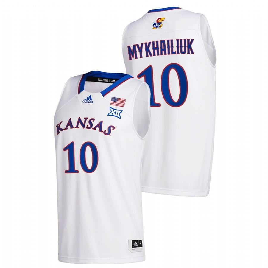 Kansas Jayhawks 1 White Sviatoslav Mykhailiuk College NCAA Jersey Men's