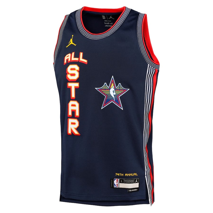 Anthony Edwards 5 All Star Swingman Tea Navy NBA Jersey Youth