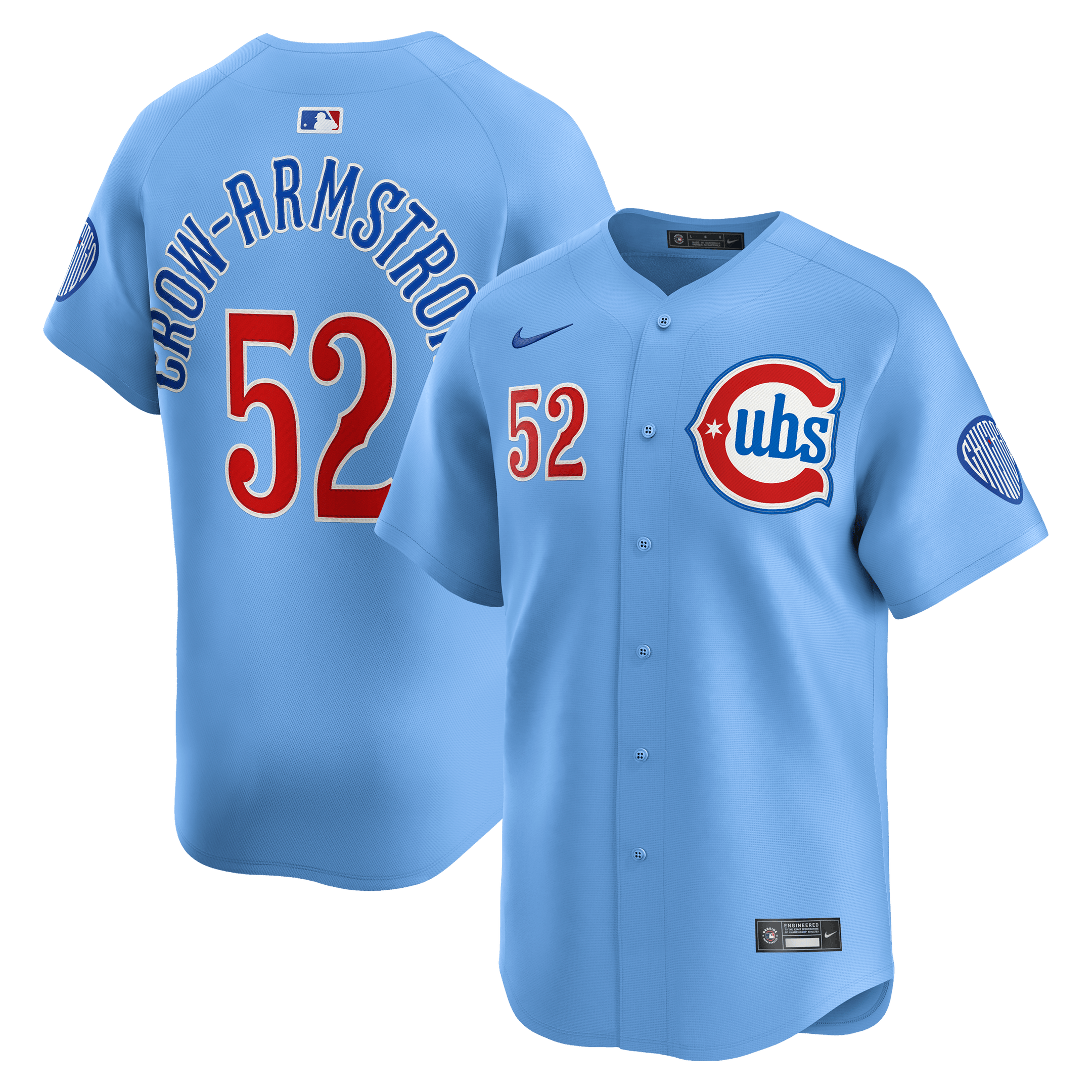 Pete Crow-Armstrong 52 Chicago Cubs Limited Alternate 2 Baby Blue MLB Jersey Men's
