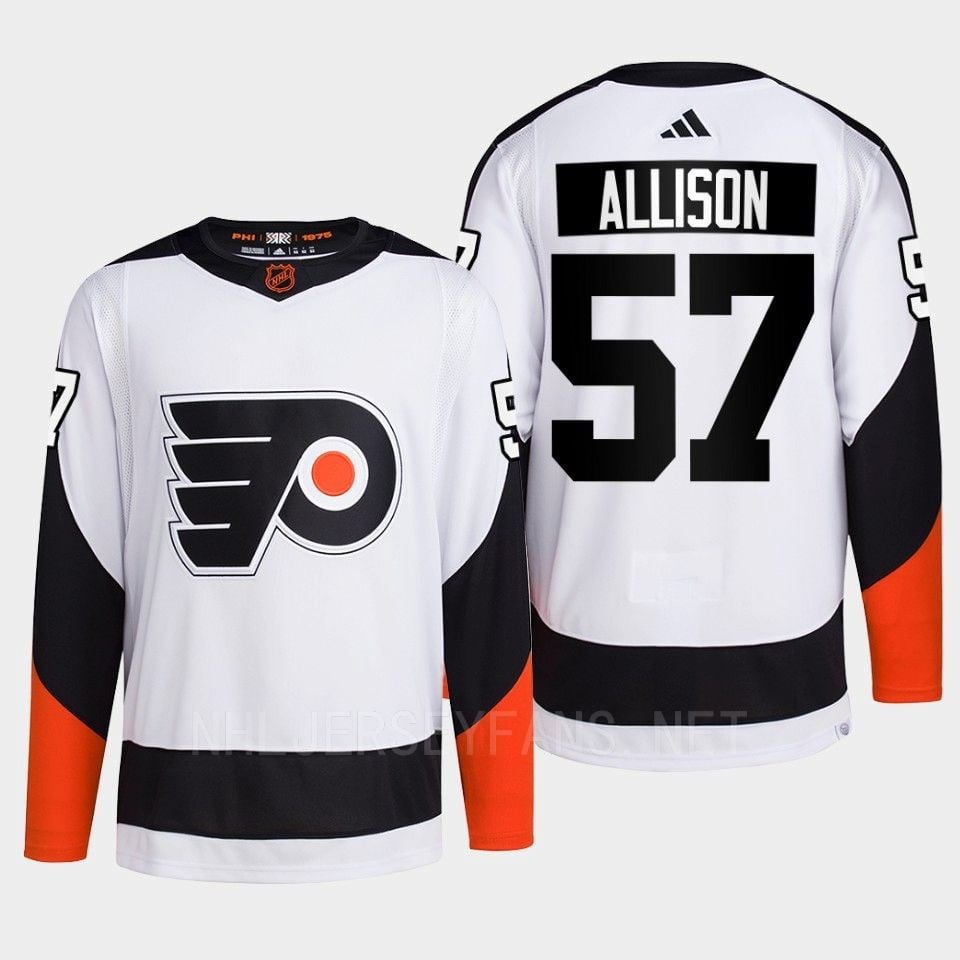 Philadelphia Flyers 2022 Reverse Retro 2.0 Wade Allison 57 White Primegreen NHL Jersey Men's
