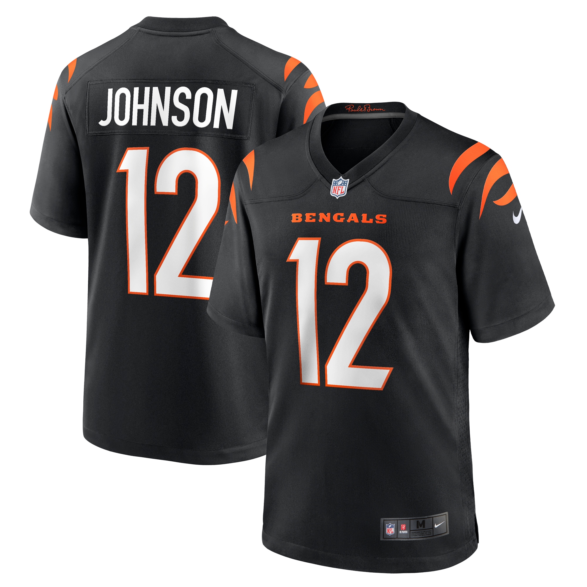 Cincinnati Bengals Tyron Johnson Black Home Game Player NFL Jersey Men's