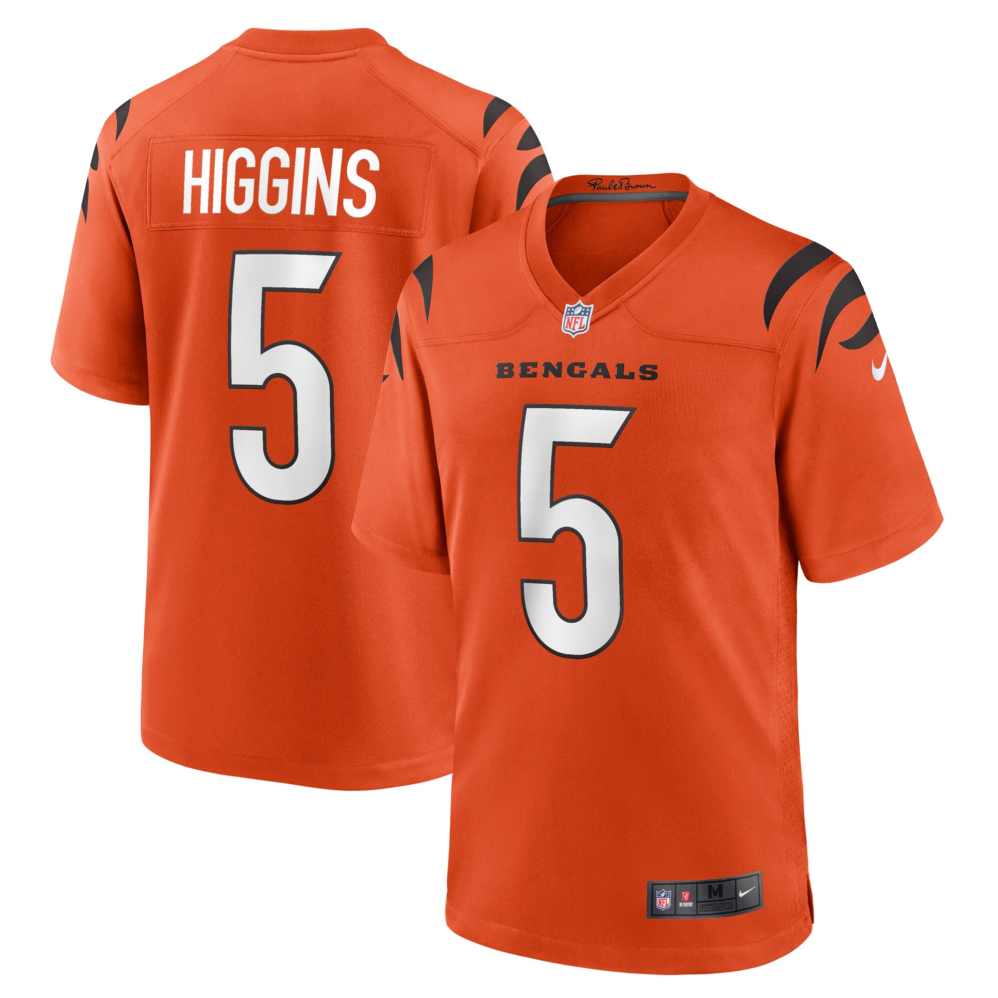 Cincinnati Bengals Tee Higgins Orange Alternate Game Player NFL Jersey Men's