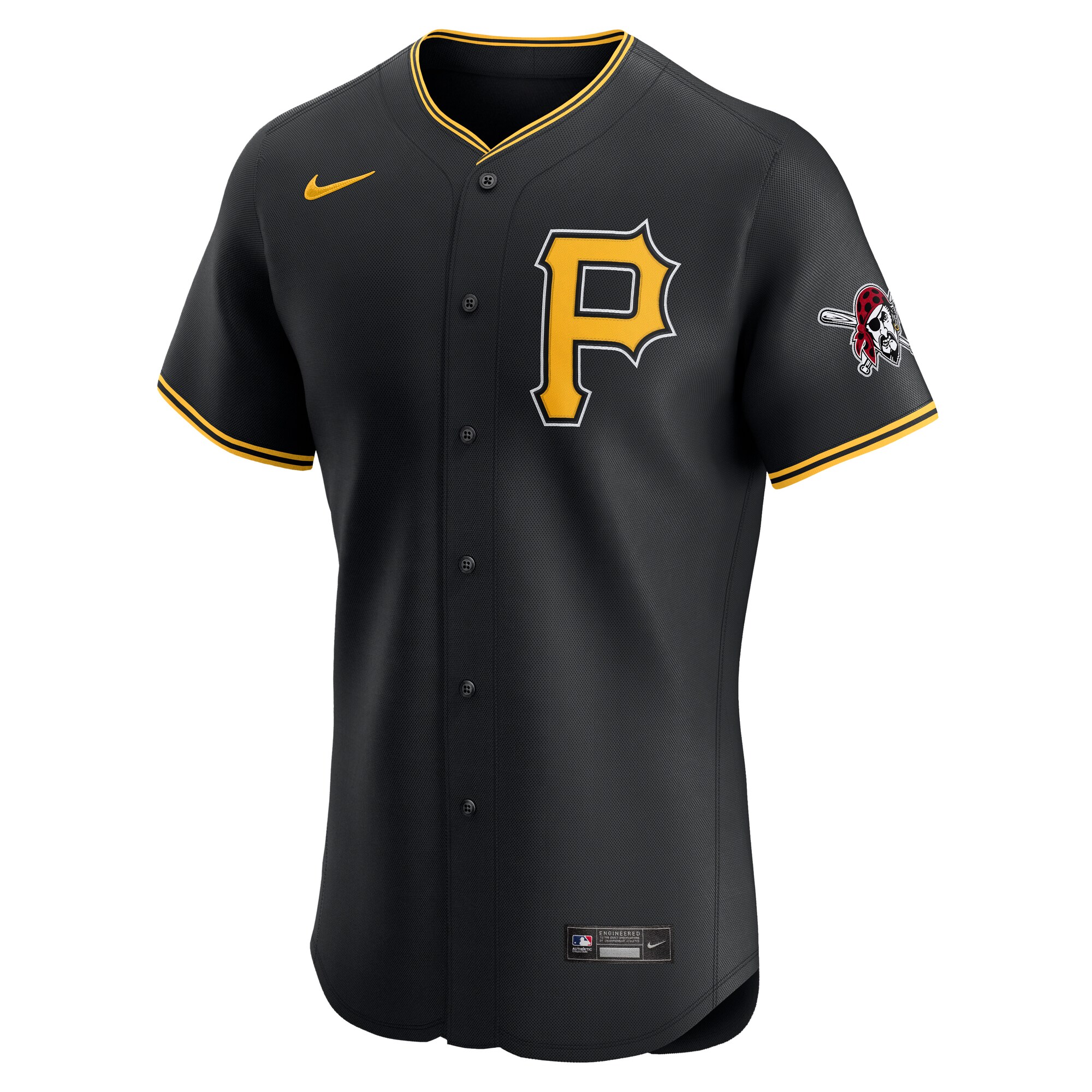 Pittsburgh Pirates Black Alternate Vapor Premier Elite Patch MLB Jersey Men's