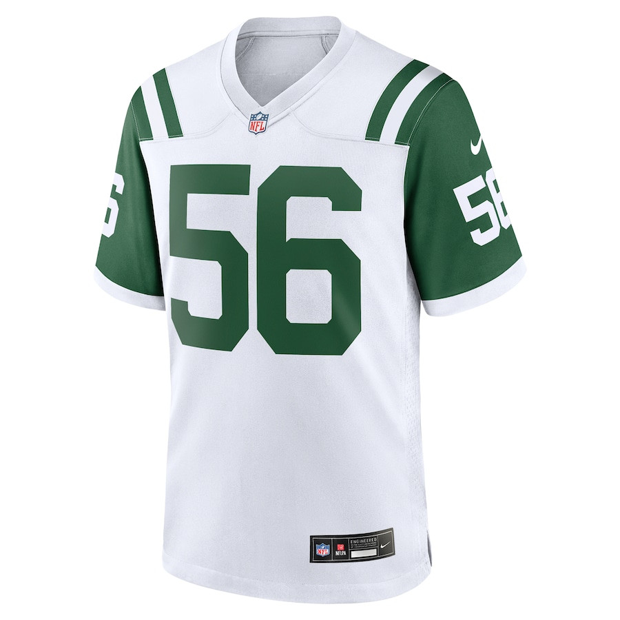 Quincy Williams 56 New York Jets Classic Alternate Game White NFL Jersey Men's