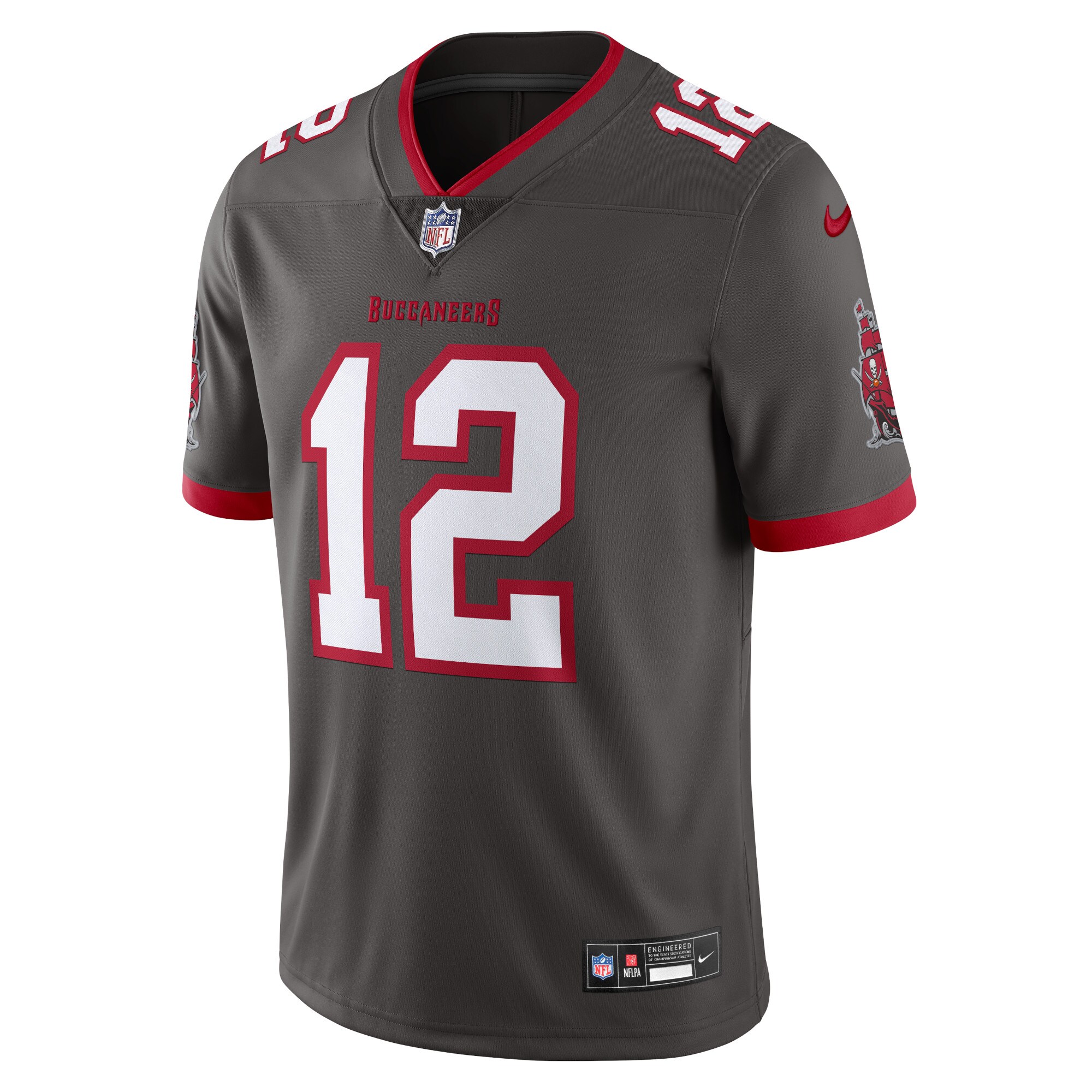 Tampa Bay Buccaneers Tom Brady Pewter Alternate Vapor Untouchable Limited NFL Jersey Men's