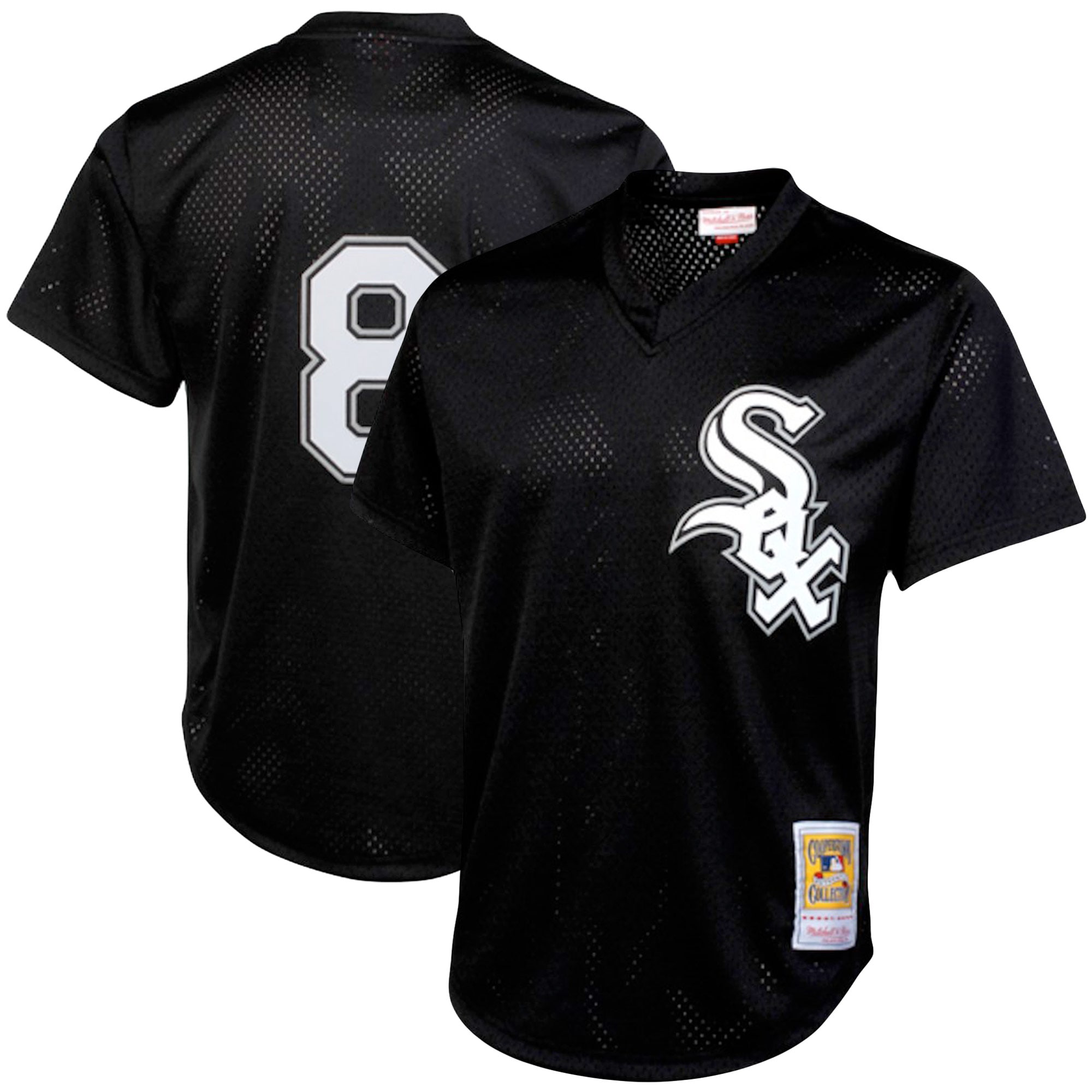 Chicago White Sox Bo Jackson Mitchell Ness Black Cooperstown Collection Big Tall Mesh Batting Practice MLB Jersey Men's