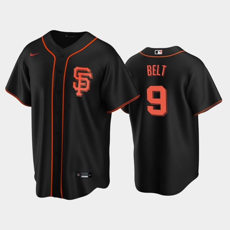 San Francisco Giants Black Alternate 9 Brandon Belt MLB Jersey Men's