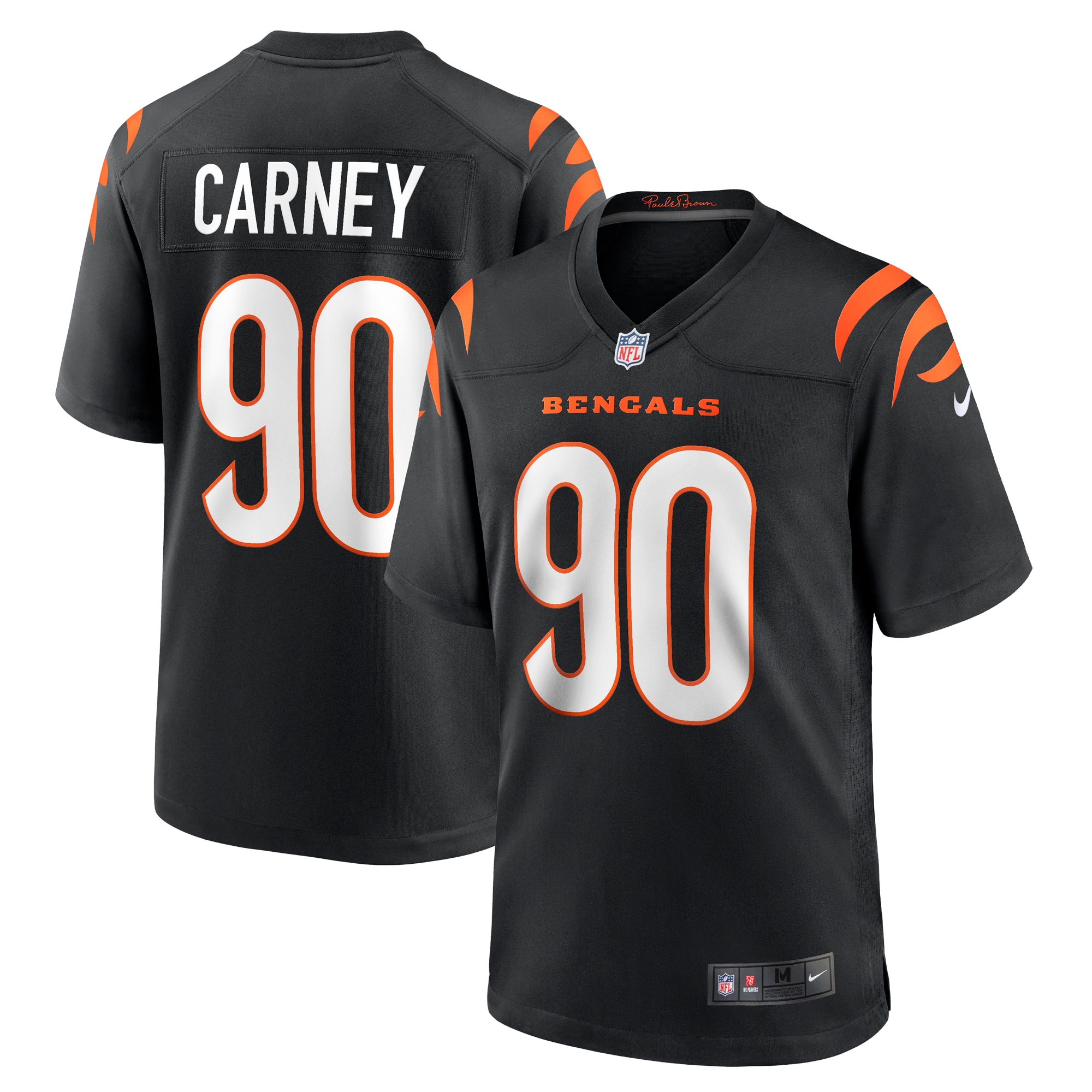 Cincinnati Bengals Owen Carney Black Home Game Player NFL Jersey Men's